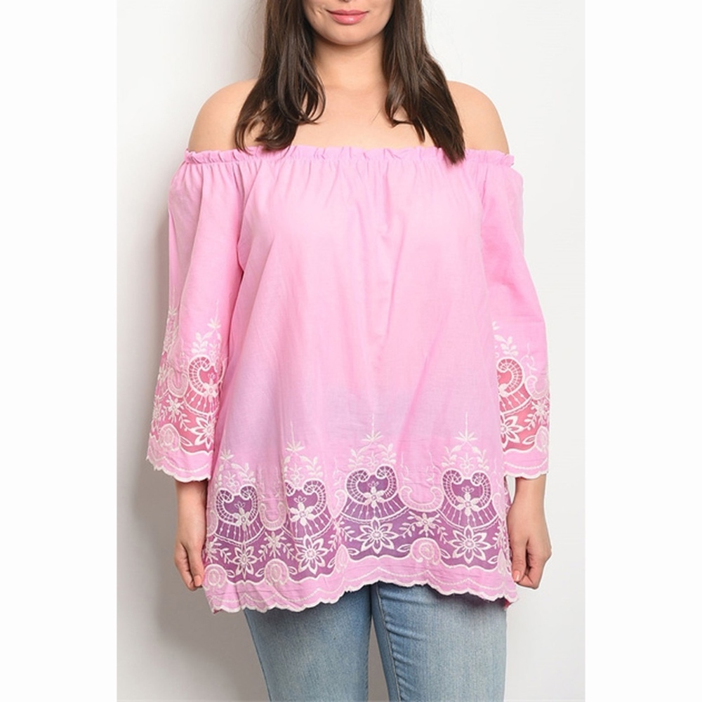 1 Left! Plus Size Curvy (3X) Off The Shoulder Top